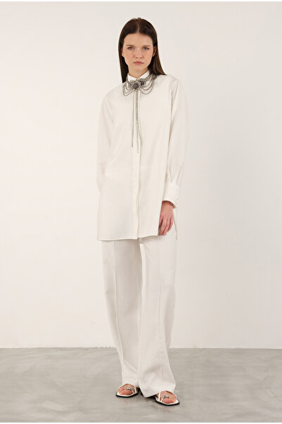 HEQA Pipe Pipe Leg Trousers Ecru