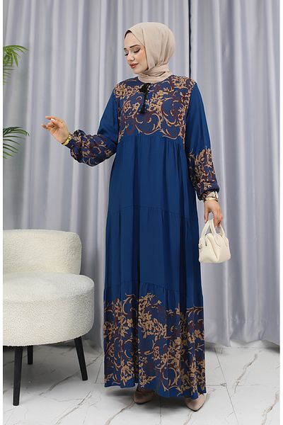 sefamerve Φόρεμα Juicy Pattern 4082-06 σε βενζίνη