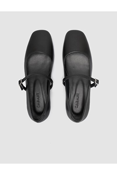 Cabani 100% Genuine Leather Black Women's Ballerinas