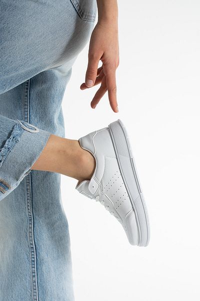Getcho Pantofi sport casual albi Feyen pentru femei