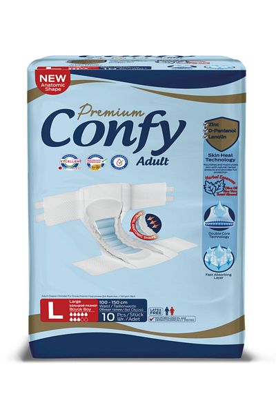 Confy Adult Large 10 Adult Diapers