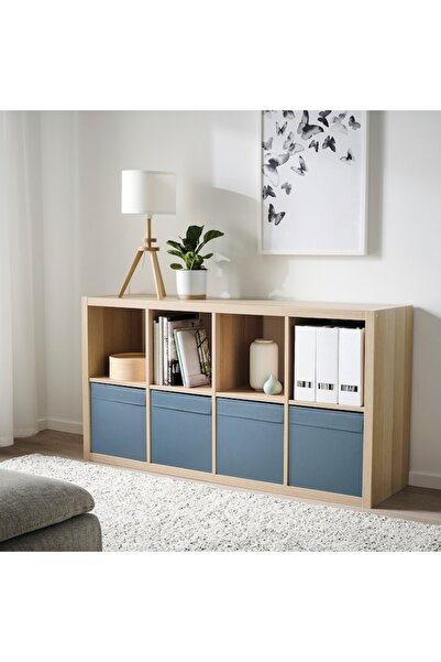 IKEA DRÖNA Storage Box – 33x38x33 cm, Blue, Collapsible Fabric Organizer