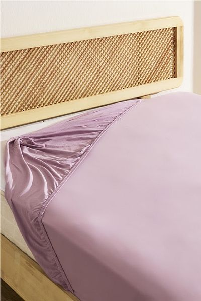 Karaca Home Combed Cotton Fitted Sheet Single 100X200+30 cm Pink