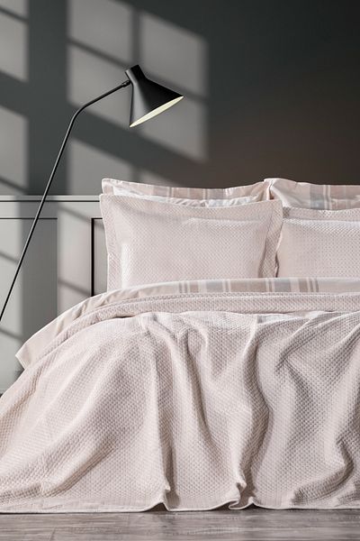 ZEBRA CASA Scala Cream Double Bed Cover Set