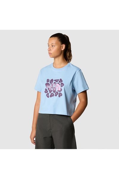 THE NORTH FACE Tricou albastru pentru exterior pentru femei cu gât rotund