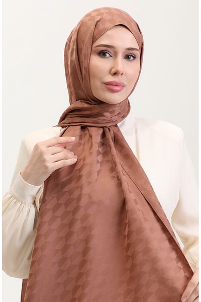 sefamerve Koza Jacquard Shawl 90187-13 Κρεμμύδι Φλοιός