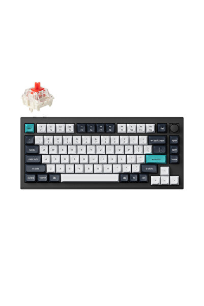 Keychron Q1 Max RGB TKL Mekanik Red Switch 2.4 GHz Kablosuz İngilizce Beyaz-L...