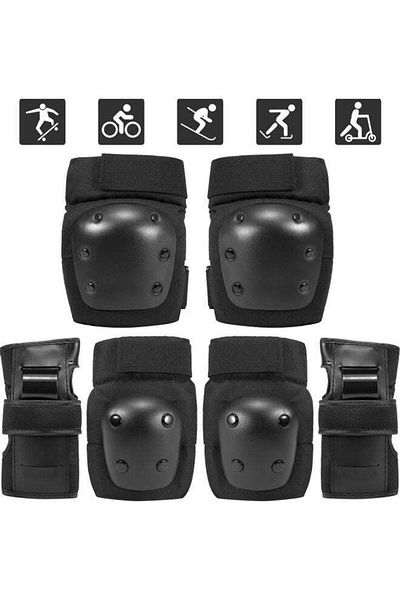 Generic 6 in 1 Kids/Adults Knee Pads Elbow Pads Wrist Pads Sport Protective Gear Set
