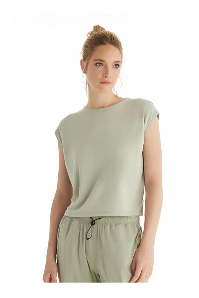 Blackspade Set de pantaloni tricou verde cu mânecă scurtă pentru femei 60561-63