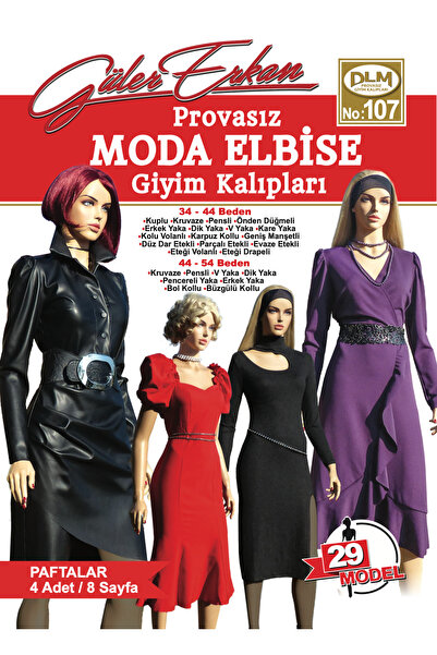 Dilem Yayınevi Güler Erkan No:107 Provasız Moda Elbise Giyim Kalıpları
