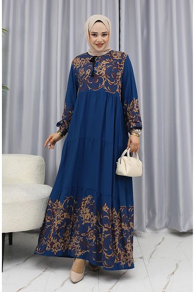 sefamerve Φόρεμα Juicy Pattern 4082-06 σε βενζίνη