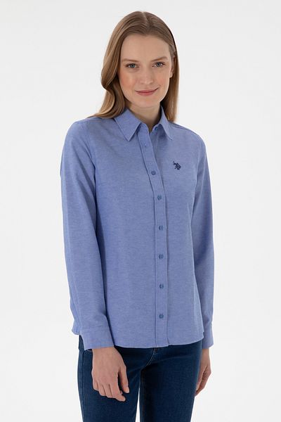 U.S. Polo Assn. Cămașă de bază cu mânecă lungă Saks pentru femei 50307726 -VR045