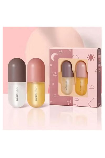 Kormesic Lip care set, deeply moisturizing and polishing with day and night oil