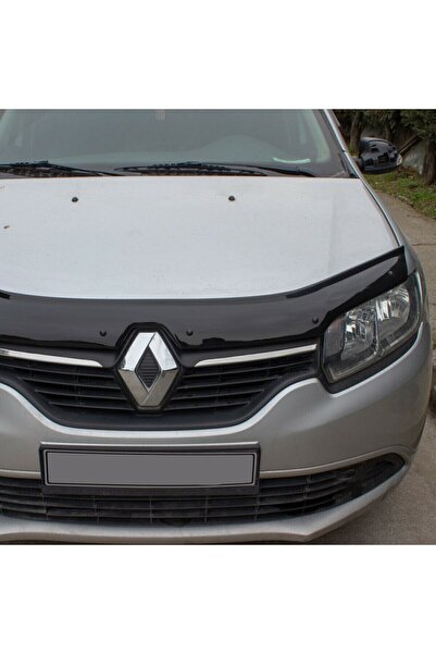 EUROCAP Renault Symbol Ön Kaput Koruma Rüzgarlığı 3mm Akrilik (ABS) Parlak Siyah Deflektör 2013->