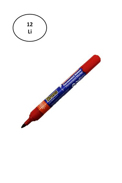 Alray Brons Br-9722 Cut Tip Red Permanent Pen 12 Pcs