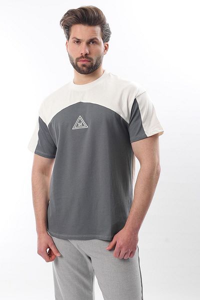 Madmext Tricou pentru bărbați Ecru OverFit Garnish E7104