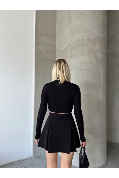 Ayinsu Pleated Short Skirt
