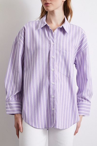 Never more Lilac Line Shirt