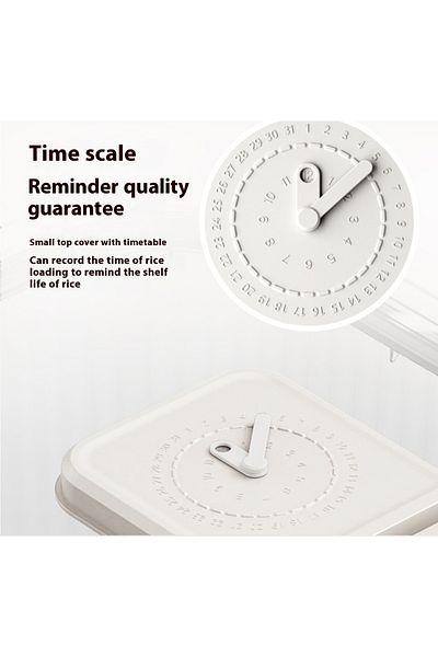 fulina Food Storage Box,Sealed Against Moisture,With Time Indicator,Insect-Proof Design,White 10kg