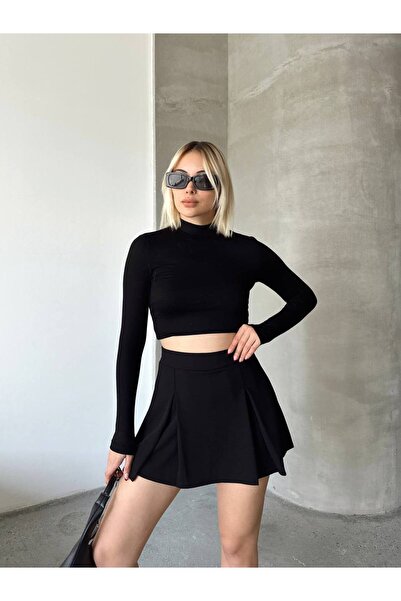 Ayinsu Pileli Şort Etek