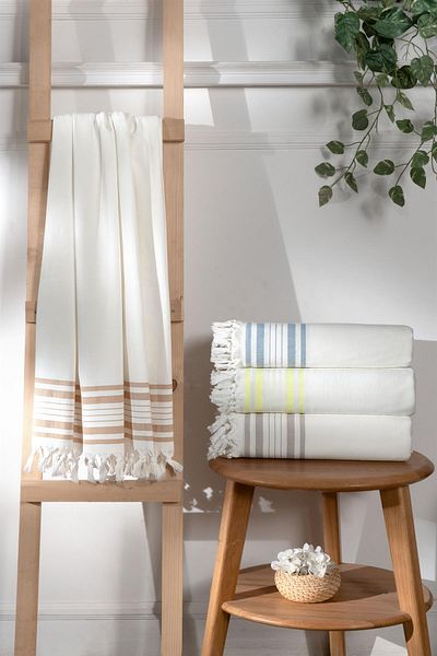 neşe home collection Κίτρινο 90x150 εκ. Γυαλιστερό Peshtemal