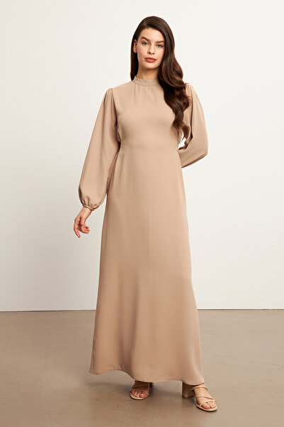 VAVİNOR Φόρεμα Nevra Sashed - Μπεζ
