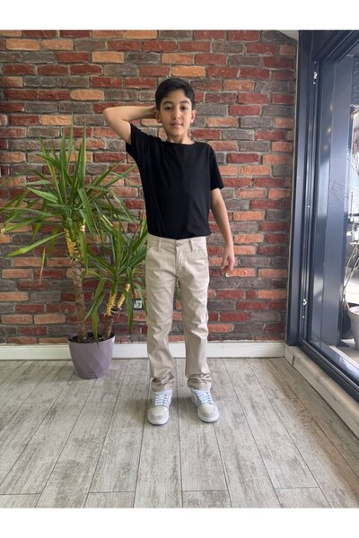 WKM Παντελόνι Chino από λινό σερβιτόρα για αγόρι