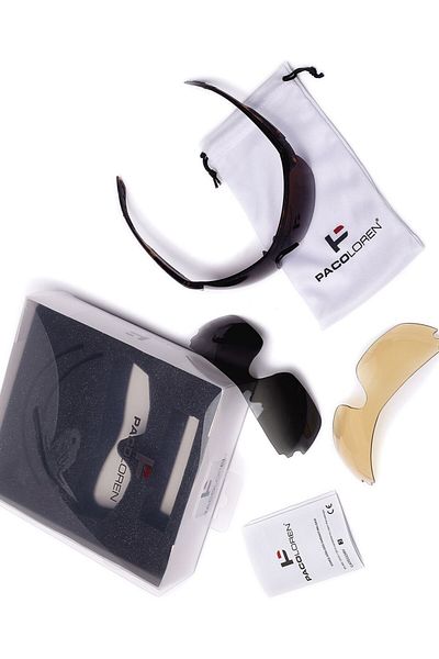Pacoloren Paco Loren 3 Replaceable Men's Sports Sunglasses with Spare Glasses - PL1089