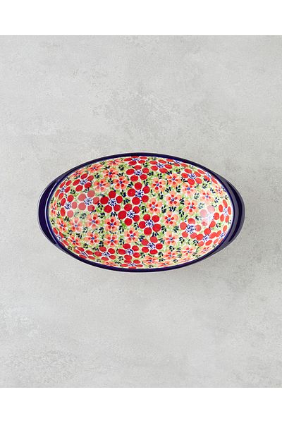 English Home Botanic Stoneware Boat Plate 25 cm Colorful