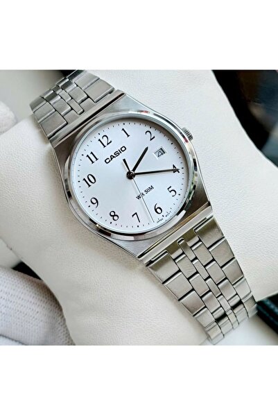 Casio Casio Men's Analog Quartz Watch with White Dial and Stainless Steel Strap MTP-B145D-7BVDF