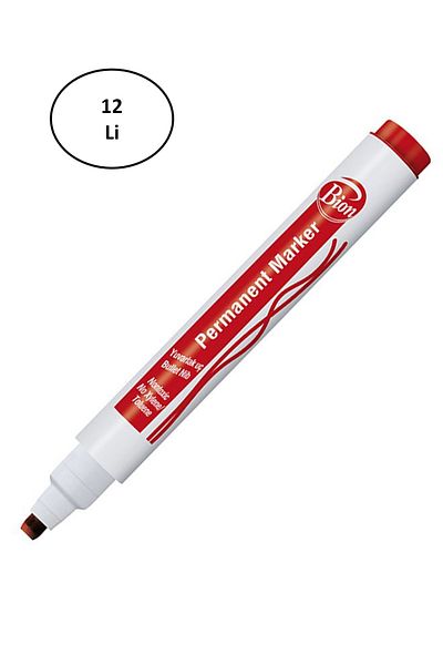 pazarella Alray Mas 9177 Bion Permanent Marker Cut Tip Red 12 Pcs