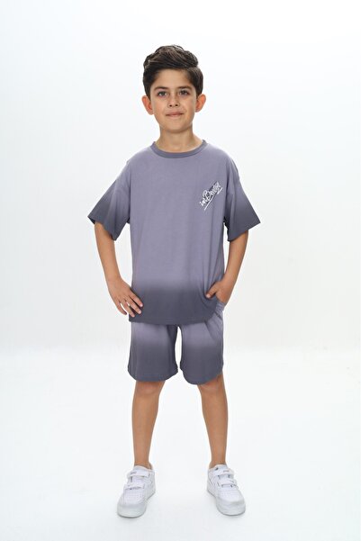 Toontoy Σετ σορτς με στάμπα για αγόρια με εφέ πλυσίματος