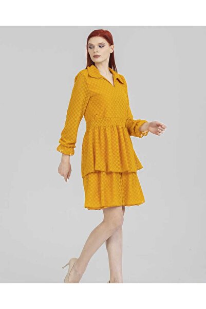 NAVY Πουά Φόρεμα Σιφόν Μίνι Μήκους