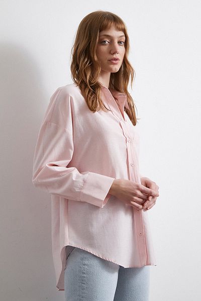 Never more Pink Helen Poplin Shirt