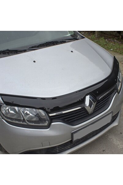 EUROCAP Renault Symbol Ön Kaput Koruma Rüzgarlığı 3mm Akrilik (ABS) Parlak Siyah Deflektör 2013->