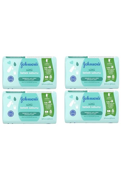 Johnson's 90 gr Milky Baby Soap - X 4
