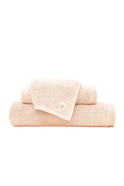 Ecocotton Набір рушників Pure Cotton з 3 предметів, 100% органічна бавовна, з вишитим бордюром у вигляді метеликів, колір пудровий