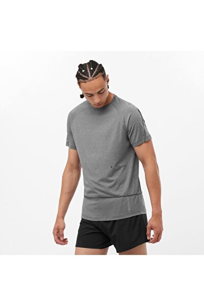 Salomon CROSS RUN GFX Erkek Koşu Tişört Black LC2195400