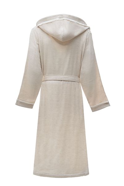Ecocotton Ανδρικό μπουρνούζι Hasna 100% οργανικό βαμβάκι λινό μελανζέ μπεζ