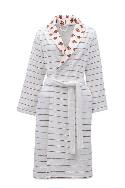 Ecocotton Halat de baie pentru femei İmre 100% bumbac organic Jacquard Terra