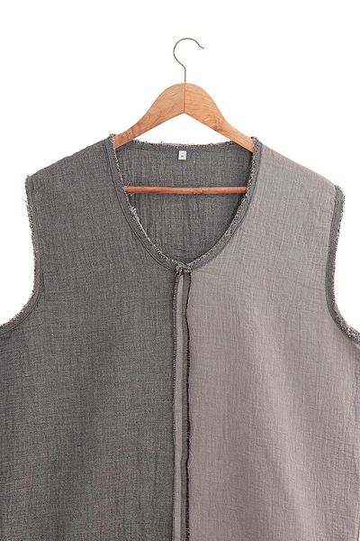 Ecocotton Σετ πιτζάμες Melsa Ανδρικό Σορτς 100% Οργανικό Βαμβάκι Μουσελίνα Ανοιχτό Γκρι