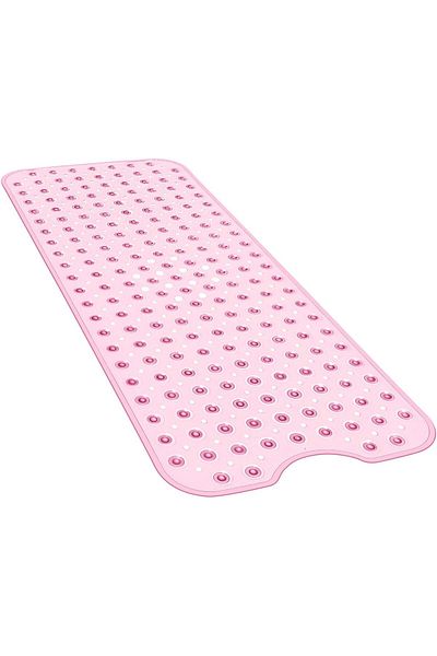 COOYA Bath and Shower Safety Mats 40x16 inch, Washable Extra Large Mat with Suction Cups  and Drain Holes