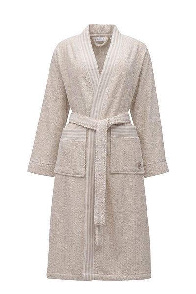 Ecocotton Γυναικείο μπουρνούζι Raisa 100% οργανικό βαμβάκι ζακάρ μπεζ
