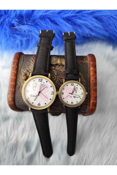 emrestore Kalpli Sevgili Çift Kombin Saat Seti