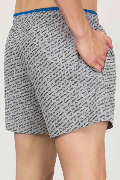 bilcee Ανδρικό αθλητικό σορτς προπόνησης πισίνας με γκρι σχέδιο 1708