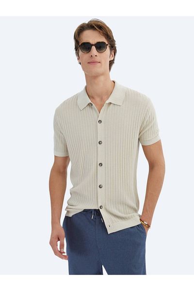 Kip Light Beige Patterned Knitwear