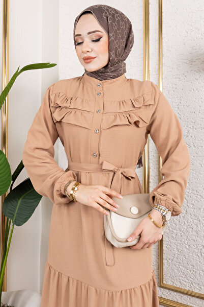 Genel Markalar Önü Fırfır Detaylı Aerobin Elbise