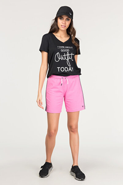 bilcee Рожеві тренувальні спортивні шорти - повсякденний бавовна, задня кишеня Деталь 1160