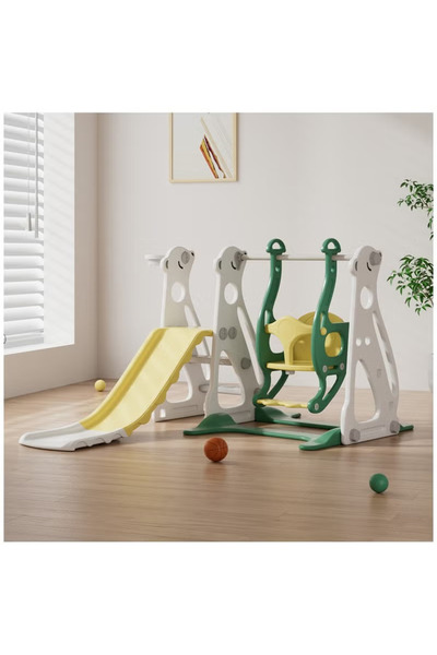 FULLJOY 3*1 زحليقة مع مرجيحة علي شكل الدب القطبي  مع  كرة سلة