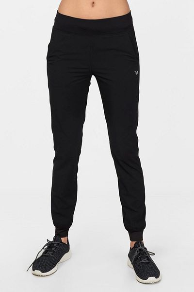 bilcee Pantaloni de sport negri subțiri de vară pentru femei 9170